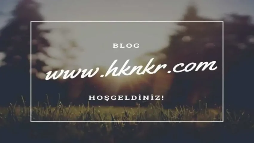 Siteme / Blog Sayfama Hoşgeldiniz