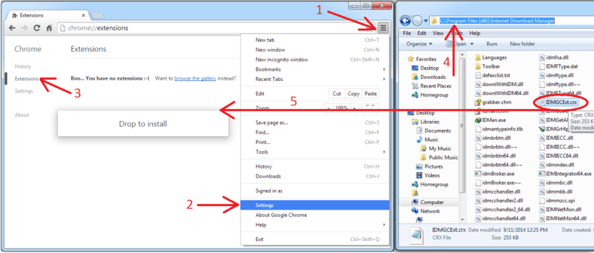 Google Chrome İDM hatası