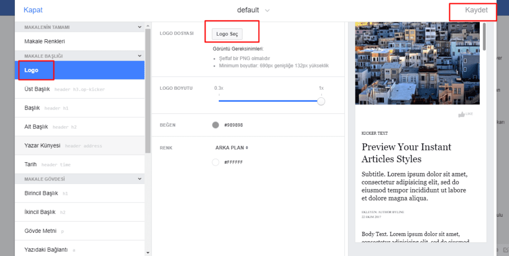 fb6 - Wordpress Facebook Instant Articles Kurulumu Resimli Anlatım