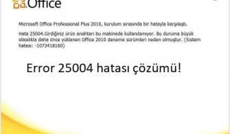 Microsoft Office Error 25004