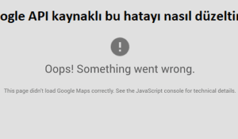 this page didn’t load google maps correctly hatası çözümü