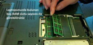 Ram slot sayısı öğrenme Laptopda RAM görünümü bu şekilde