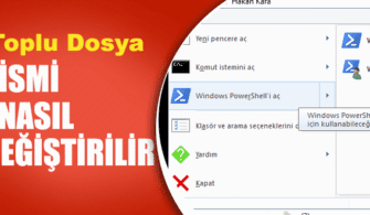 Toplu dosya ismi değiştirme