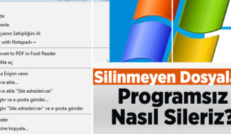 Silinmeyen dosyaları programsız silme