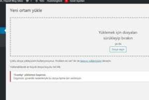  Üzgünüm, bu dosya türüne güvenlik nedeniyle izin verilmiyor hatası bu şekilde.