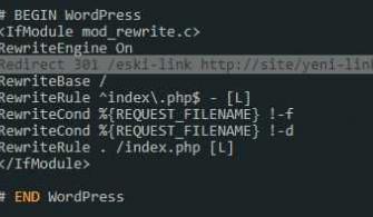 Eski linki yeni linke yönlendirme