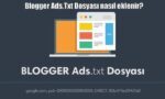 ads.txt dosyası bloggera ekleme