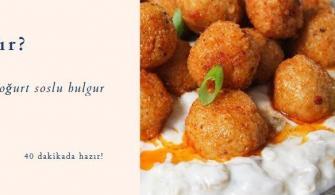 Pazı ve Yoğurt Soslu Diyet Bulgur Köftesi Tarifi