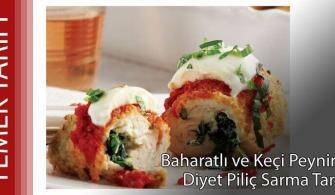 Baharatlı ve Keçi Peynirli Diyet Piliç Sarma Tarifi
