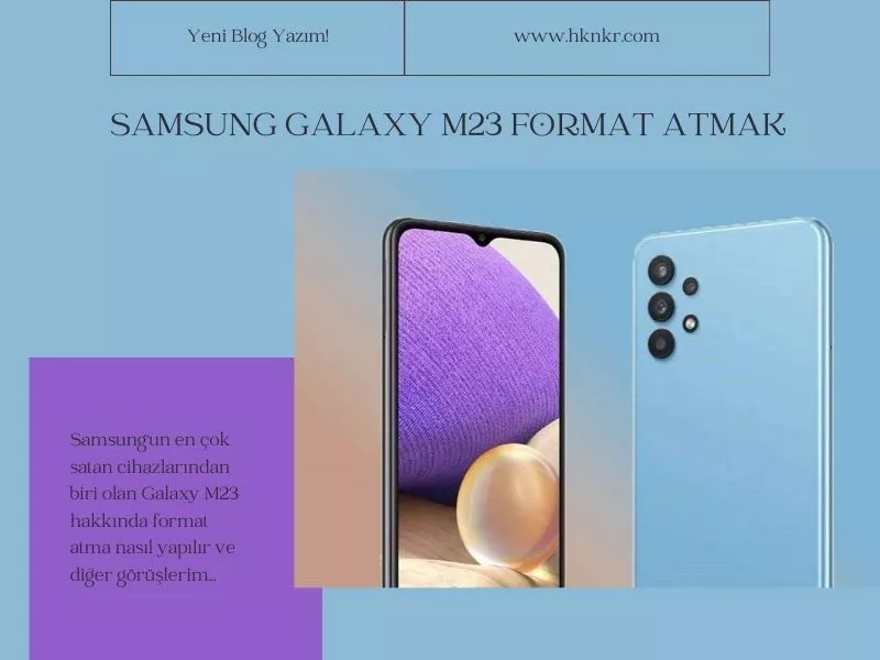 Samsung Galaxy M23 Format Atma