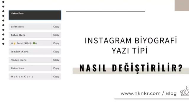 Instagram Biyografi Yazı Tipi Değiştirme