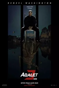 Adalet 3: Son (The Equalizer 3) filmi hakkında hazırlanan Türkçe afiş.