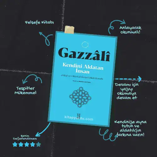 Kendini Aldatan İnsan adlı kitabın kapağı ve kitap hakkında küçük yorumlar: