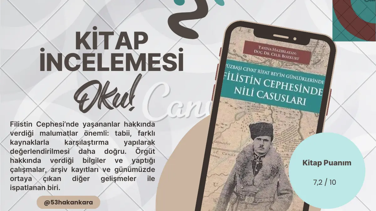 Yüzbaşı Cevat Rifat Bey'in Günlüklerinde Filistin Cephesinde Nili Casusları