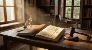 Mecelle'nin Küllî Kâideleri (ilk 100 Madde) hakkında yapay zeka tarafından hazırlanan bir görseldir.